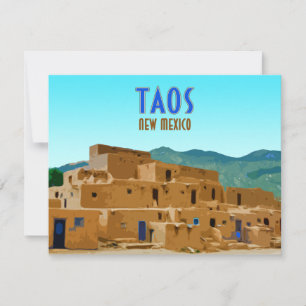 Taos Pueblos New Mexico Flat Kaart