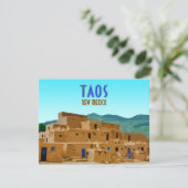 Taos Pueblos New Mexico  Flat Kaart (Staand voorkant)