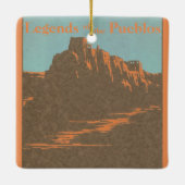  Taos Pueblos New Mexico, Reis Poster Kunst Keramisch Ornament (Achterkant)