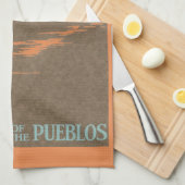  Taos Pueblos New Mexico, Reis Poster Kunst Theedoek (Quarter Fold)