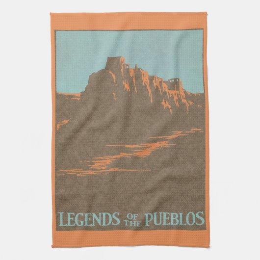  Taos Pueblos New Mexico, Reis Poster Kunst Theedoek (Verticaal)