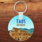 Taos Pueblos New Mexico  Sleutelhanger (Voorkant)