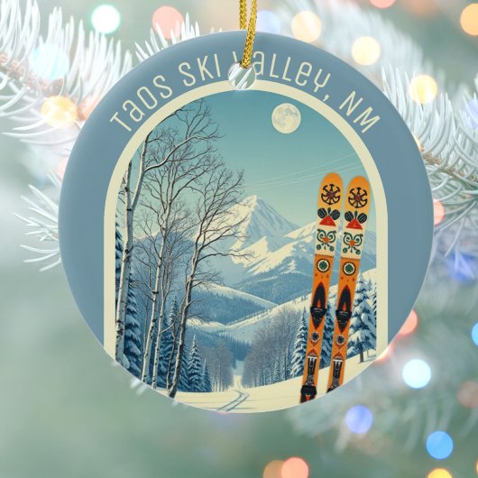 Taos Ski Valley New Mexico ski souvenir  Keramisch Ornament