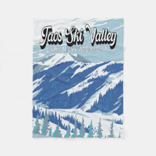 Taos Ski Valley Ski Area Winter New Mexico  Fleece Deken