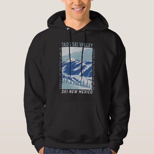 Taos Ski Valley Ski Area Winter New Mexico Hoodie (Voorkant)