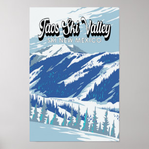 Taos Ski Valley Ski Area Winter New Mexico  Poster