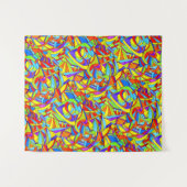 TAP 031 - Kleurrijk Abstract Patroon Wandkleed (Voorkant (horizontaal))