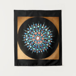 TAP 079 - Blue Shades Mandala - Tapestry Wandkleed