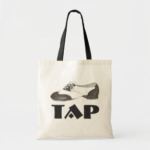 Tap Dance Black White Oxford Shoe Dancer Gift Bag Tote Bag