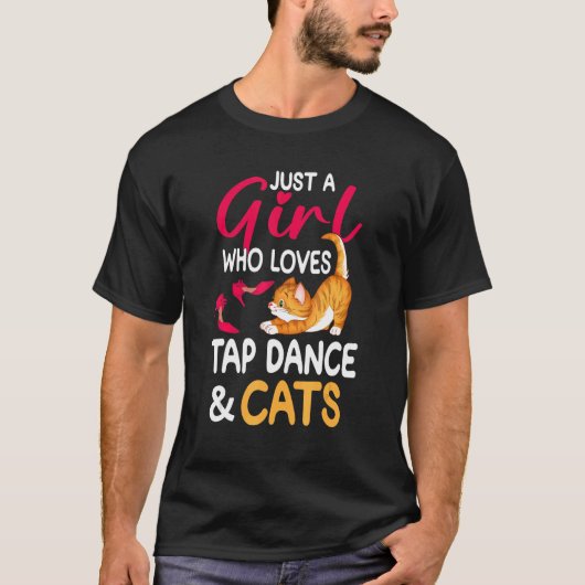 Tap Dance en Kattenkattenstoot Dancer T-shirt (Voorkant)