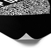 Tap Dance - hartvormige Word Cloud Tap Dancing Poster (Hoek)