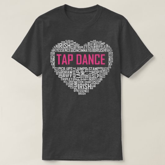 Tap Dance Love Heart T-shirt (Design voorkant)