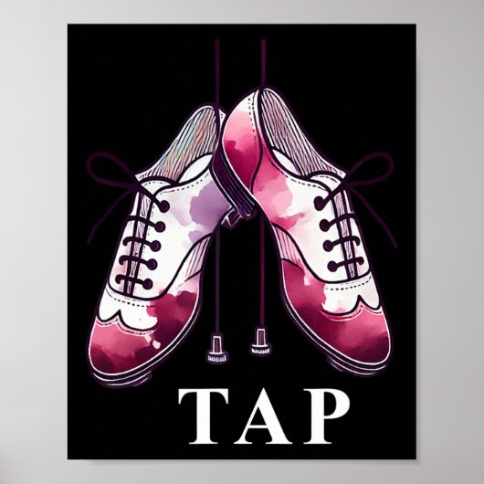 Tap Dance Lover Dansschoenen Competitie Danser T Poster (Voorkant)