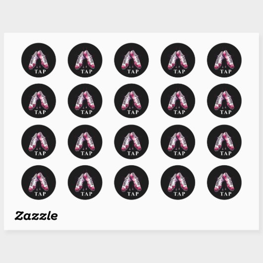 Tap Dance Lover Dansschoenen Competitie Danser T Ronde Sticker (Vel)
