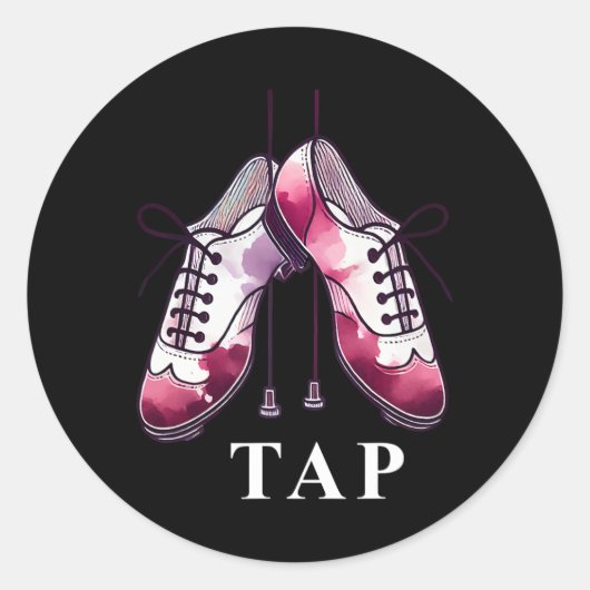 Tap Dance Lover Dansschoenen Competitie Danser T Ronde Sticker (Voorkant)
