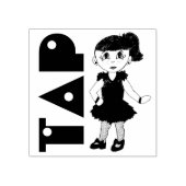 TAP Dance Overweging Tapdance Girl Dancer Teacher Rubberstempel (Afrduk)