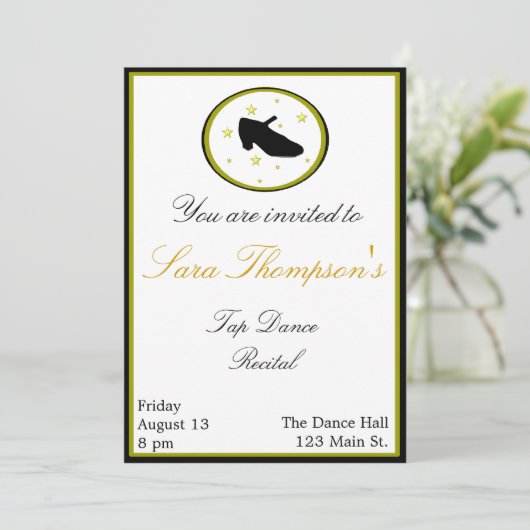 Tap Dance Overweging Uitnodiging (Staand voorkant)
