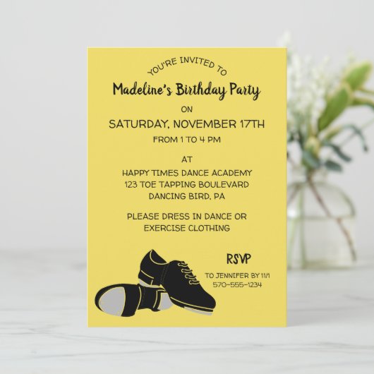 Tap Dance Shoes Dancing Theme Party Kaart (Staand voorkant)