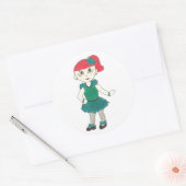 Tap Dance Studio Overweging Costume Dancer Girl Bl Ronde Sticker (Envelop)