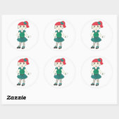 Tap Dance Studio Overweging Costume Dancer Girl Bl Ronde Sticker (Vel)