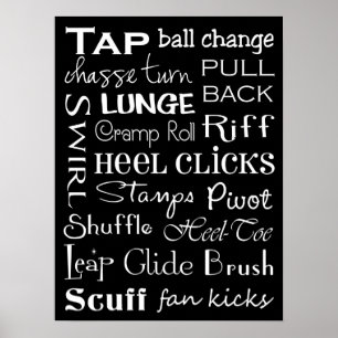 Tap Dance Subway Art Poster