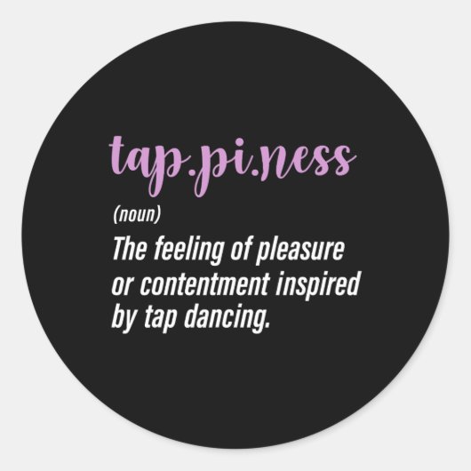 Tap Dance Tap Dancing Tap Dancer Ronde Sticker (Voorkant)