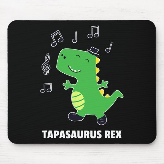 Tap Dance -tapasaurus Rex-dinosaurus Recital Cadea Muismat (Voorkant)