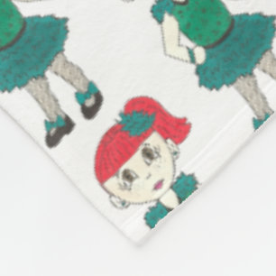 Tap Dance Teacher Redhead Girl Dancer Tapdanans Fleece Deken