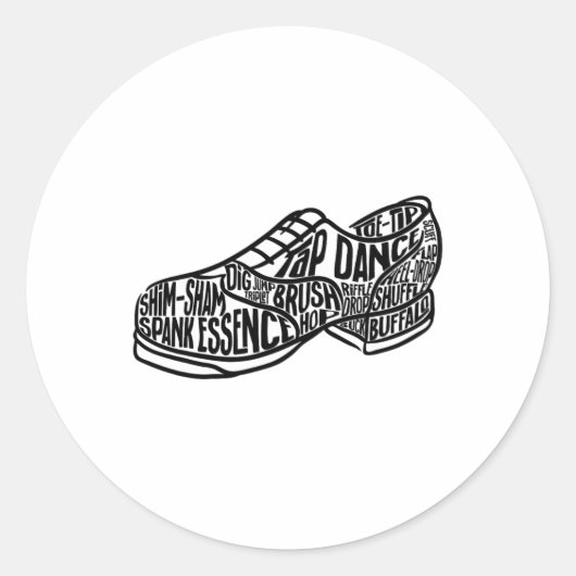 Tap Dance Teacher Tap Dancer Tap Dansen Stappen Ronde Sticker (Voorkant)