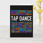 Tap Dance Words Lover Tap DancerDanser Teacher Kaart (Gele Bloem)
