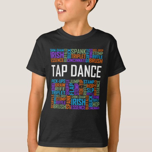 Tap Dance Words Lover Tap DancerDanser Teacher T-shirt (Voorkant)