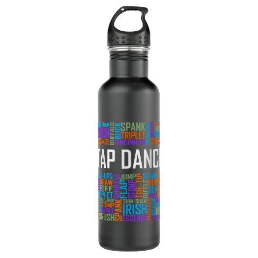 Tap Dance Words Lover Tap DancerDanser Teacher Waterfles (Voorkant)