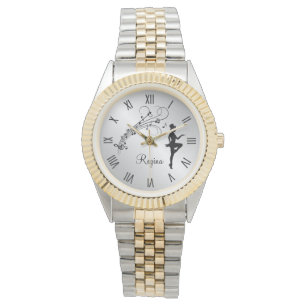 Tap Dancer 3 gepersonaliseerde w cijfers Horloge