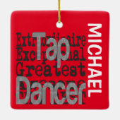 Tap Dancer Extraordinaire CUSTOM Keramisch Ornament (Achterkant)
