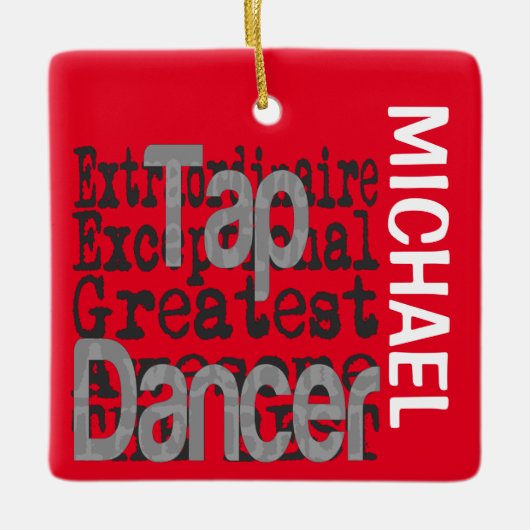 Tap Dancer Extraordinaire CUSTOM Keramisch Ornament (Voorkant)