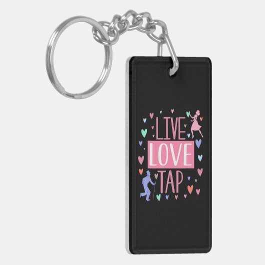 Tap Dancer Live Liefde Tap Dancing Instructor Sleutelhanger (Voorkant Links)