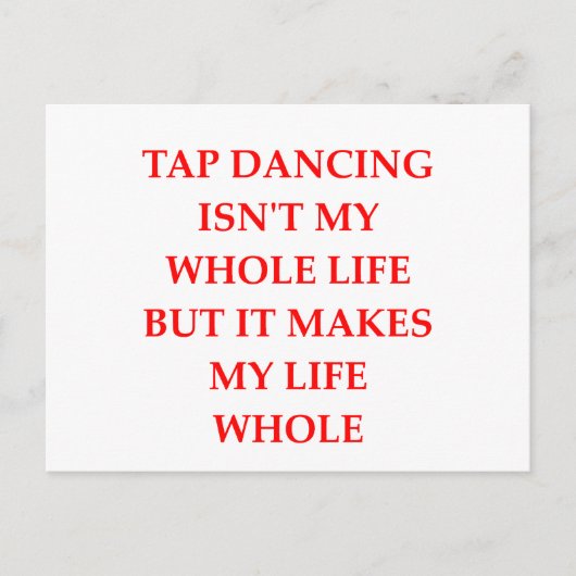 TAP DANCING BRIEFKAART (Voorkant)