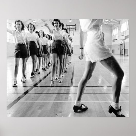 Tap Dancing Class, 1942. Vintage Photo Poster (Voorkant)