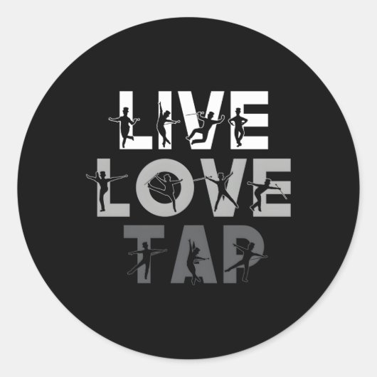 Tap Dancing Live Liefde Tap Dance Ronde Sticker (Voorkant)