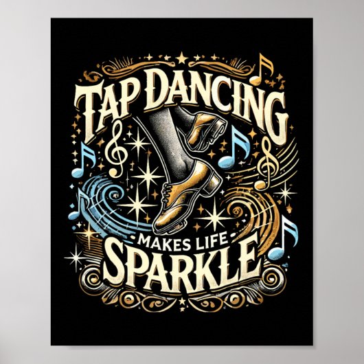 Tap Dancing maakt het leven sprankelende voet Stom Poster (Voorkant)
