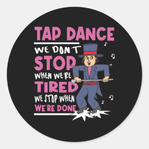 Tap Dans Verstopping Dans Tap Dansen Ronde Sticker