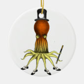 Tap Dansend Octopus, Squid Art, , mannelijk Keramisch Ornament (Voorkant)