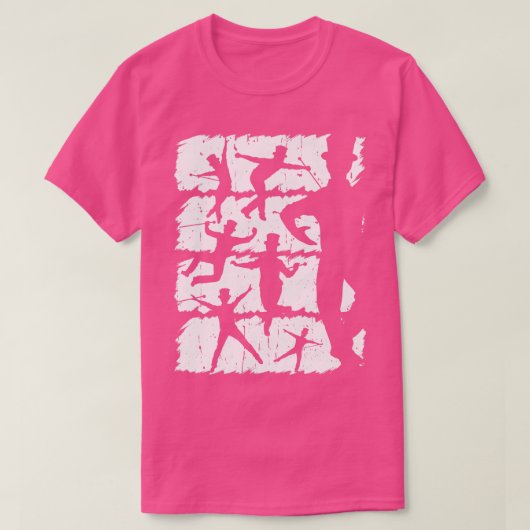 Tap danser silhouet dansen t-shirt (Design voorkant)