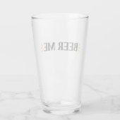 Tap Me | Grappige Typografie Pintglas Glas (Achterkant)