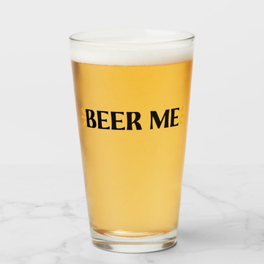 Tap Me | Grappige Typografie Pintglas Glas (Voorkant gevuld)