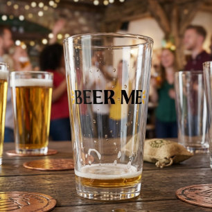 Tap Me Grappige Typografie Pintglas Glas