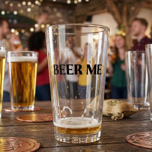 Tap Me | Grappige Typografie Pintglas Glas
