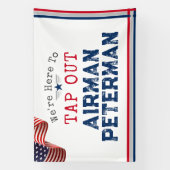 TAP OUT Airman Guardian Military BMT Afstuderen Spandoek (Verticaal)