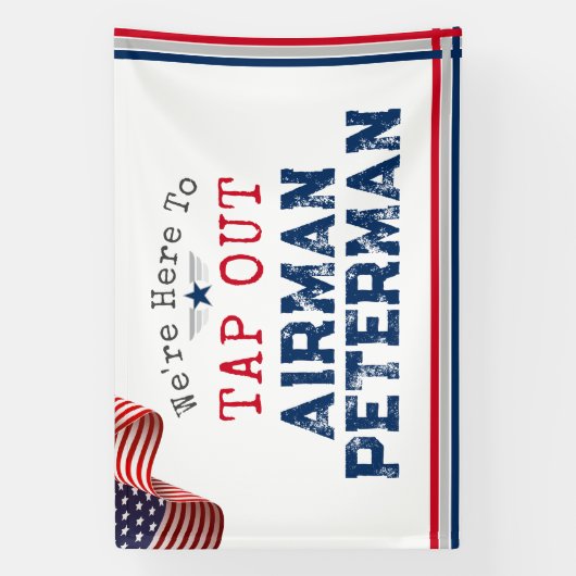 TAP OUT Airman Guardian Military BMT Afstuderen Spandoek (Verticaal)