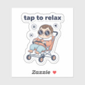 Tap to Relax Funny Baby Sticker  (Vel)